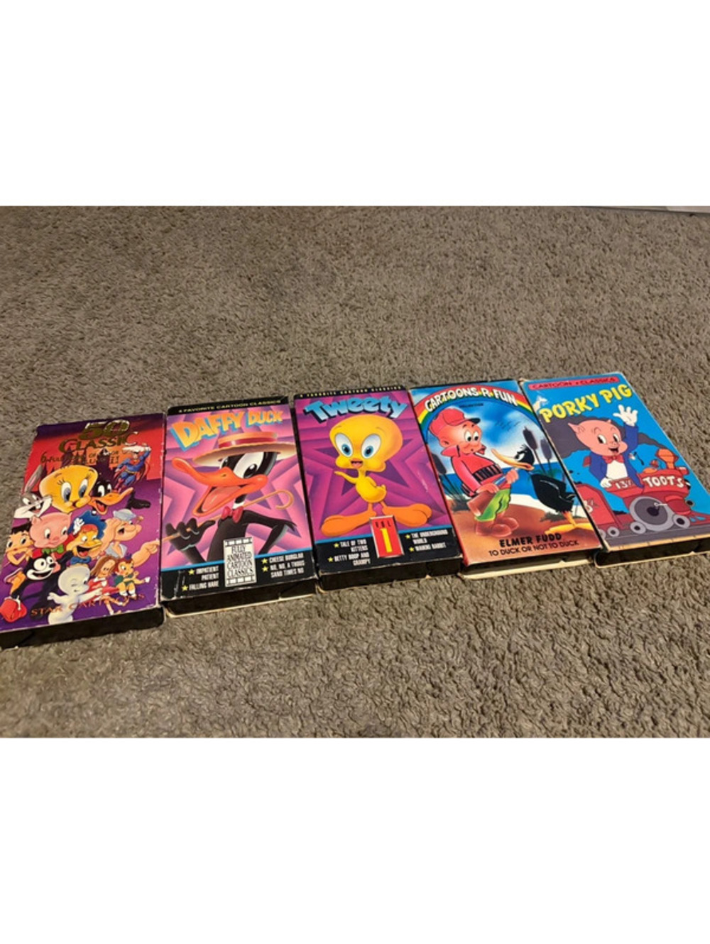 Classic cartoon vhs ! vintage looney toons bundle/lot (80s-90s)